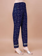 Embroidered & Bandhani Printed Kurta With Pant & Dupatta, Multicolor - Hiral Fashion - Distacart