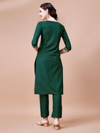 Embroidered & Quirky Printed Kurta With Pant & Dupatta, Multicolor - Hiral Fashion - Distacart
