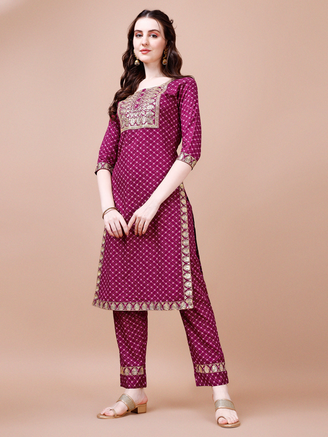 Embroidered & Quirky Printed Kurta With Pant & Dupatta, Multicolor - Hiral Fashion - Distacart