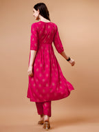 Alia Cut Embroidered & Printed Kurta With Pant & Dupatta, Multicolor - Hiral Fashion - Distacart