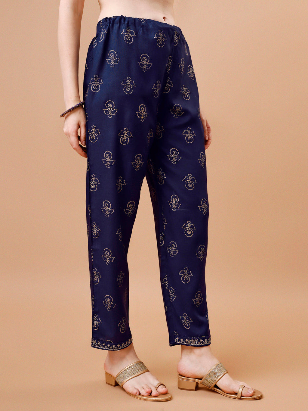 Alia Cut Embroidered & Printed Kurta With Pant & Dupatta, Multicolor - Hiral Fashion - Distacart