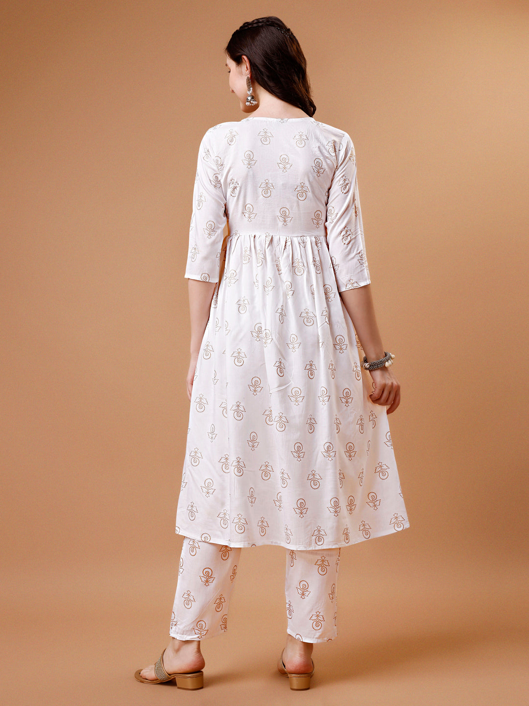Alia Cut Embroidered & Printed Kurta With Pant & Dupatta, Multicolor - Hiral Fashion - Distacart