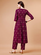 Alia Cut Embroidered & Printed Kurta With Pant & Dupatta, Multicolor - Hiral Fashion