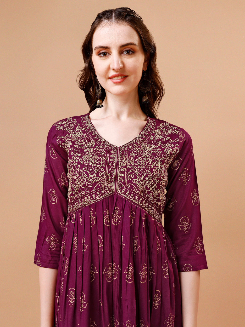 Alia Cut Embroidered & Printed Kurta With Pant & Dupatta, Multicolor - Hiral Fashion