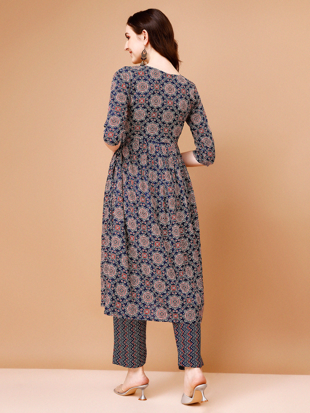 Alia Cut Embroidered & Printed Kurta With Pant & Dupatta, Multicolor - Hiral Fashion - Distacart