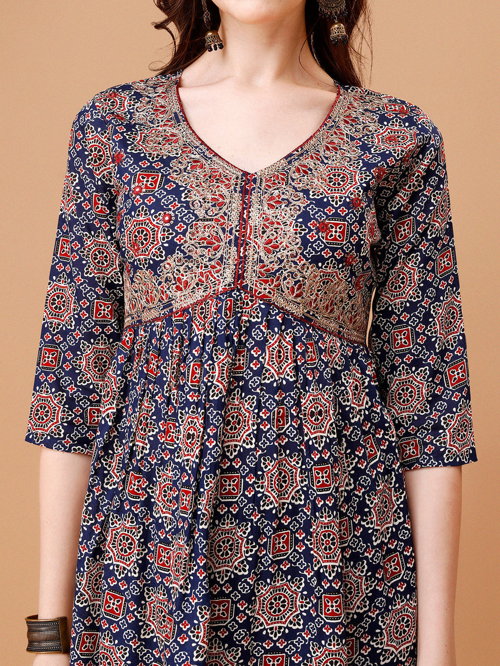 Alia Cut Embroidered & Printed Kurta With Pant & Dupatta, Multicolor - Hiral Fashion - Distacart