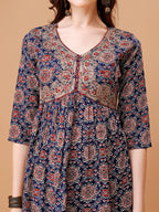 Alia Cut Embroidered & Printed Kurta With Pant & Dupatta, Multicolor - Hiral Fashion - Distacart
