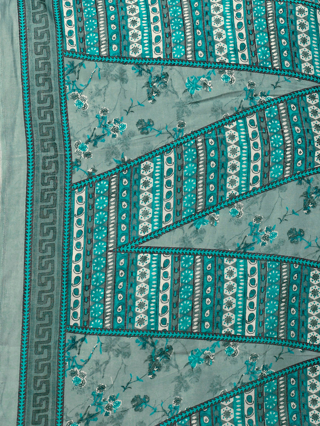 Embroidered And Floral Printed Kurta With Pant & Dupatta, Multicolor - Hiral Fashion - Distacart
