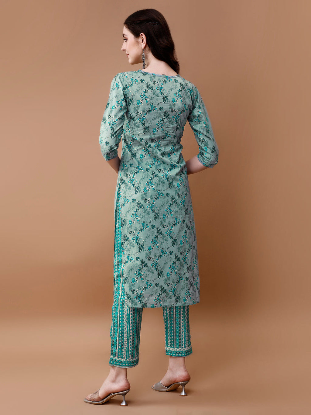 Embroidered And Floral Printed Kurta With Pant & Dupatta, Multicolor - Hiral Fashion - Distacart
