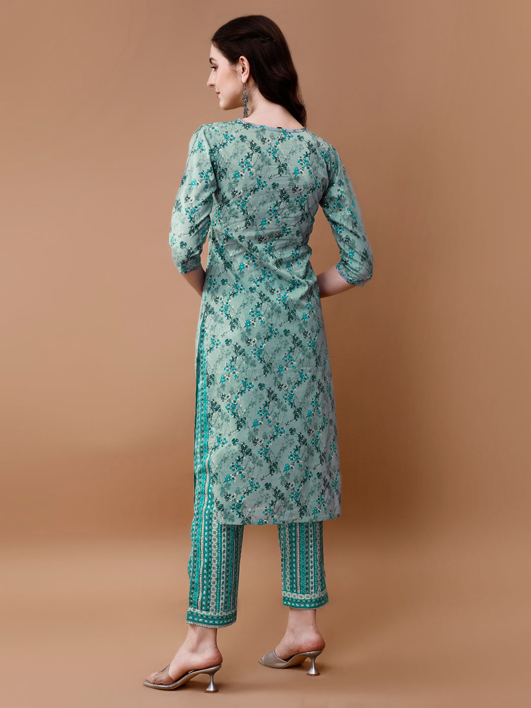 Embroidered And Floral Printed Kurta With Pant & Dupatta, Multicolor - Hiral Fashion - Distacart