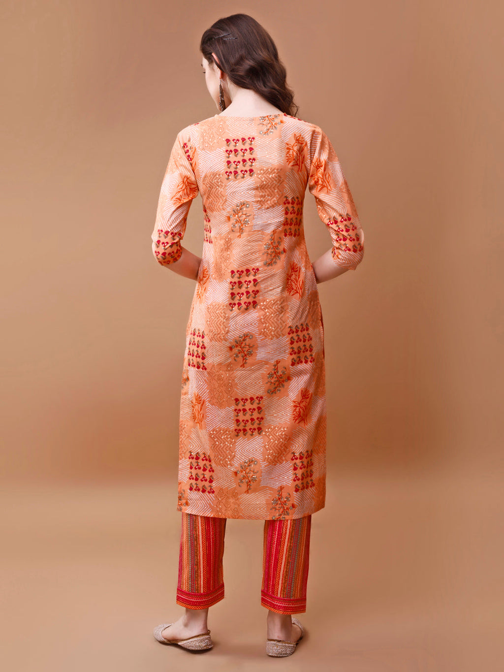 Embroidered And Floral Printed Kurta With Pant & Dupatta, Multicolor - Hiral Fashion - Distacart