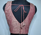 Kia Fashions Coral Pink Crush Tissue Self Design Readymade Blouse - Distacart