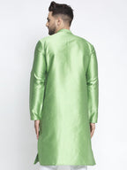 Jompers Men Green & White Woven Design Kurta Only - Distacart