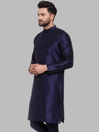 Jompers Men Navy-Blue Solid Kurta Only - Distacart