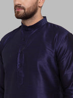 Jompers Men Navy-Blue Solid Kurta Only - Distacart