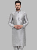 Jompers Men Silver Solid Kurta Only - Distacart