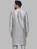 Jompers Men Silver Solid Kurta Only - Distacart