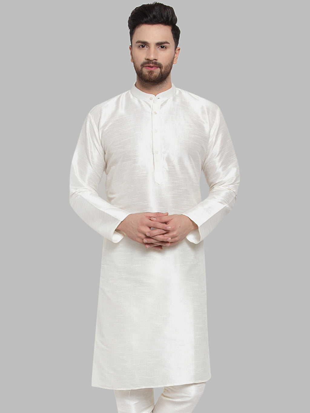 Jompers Men White Solid Kurta Only - Distacart