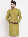 Jompers Men Green Self Design Kurta Only - Distacart