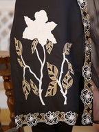 Embroidered Kurta With Pant & Embroidered Cut Work Organza Dupatta, Black - Hiral Fashion - Distacart