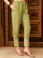 Pakistani Embroidered Kurta With Embroidered Pant & Embroidered Dupatta Premium Luxury, Multicolor - Hiral Fashion