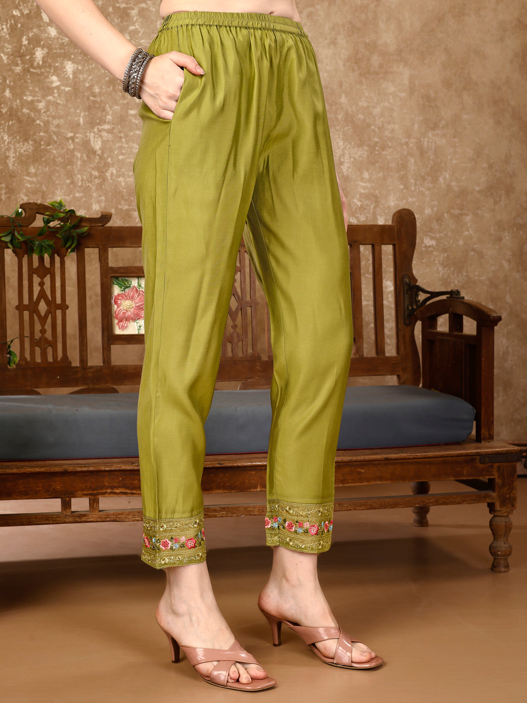 Pakistani Embroidered Organza Kurta With Pant & Embroidered Dupatta Luxury Premium, Multicolor - Hiral Fashion - Distacart
