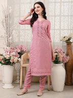 Pakistani Embroidered Organza Kurta With Pant & Embroidered Dupatta Luxury Premium, Multicolor - Hiral Fashion