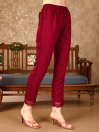Pakistani Sequined Embroidered Kurta With Pant & Embroidered Organza Dupatta Luxury Premium, Multicolor - Hiral Fashion