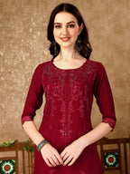 Pakistani Sequined Embroidered Kurta With Pant & Embroidered Organza Dupatta Luxury Premium, Multicolor - Hiral Fashion