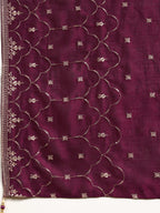 Sequined Embroidered Kurta With Pant & Embroidered Dupatta, Purple - Hiral Fashion - Distacart