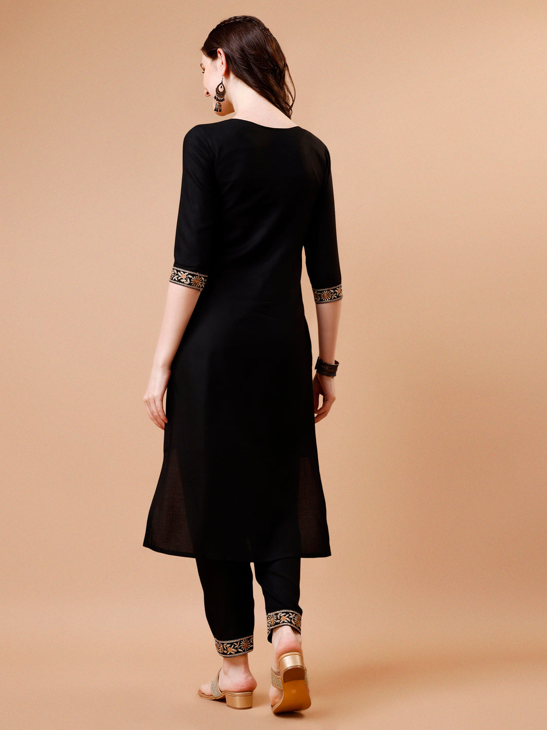 Embroidered Kurta With Pant & Floral Printed Cut Embroidered Work Dupatta Premium, Multicolor - Hiral Fashion - Distacart