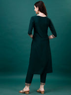 Embroidered Kurta With Pant & Embroidered & Printed Dupatta, Multicolor - Hiral Fashion - Distacart