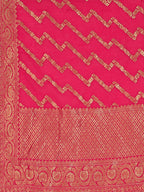 Embroidered Kurta With Pant & Banarasi Jacquard Dupatta, Multicolor - Hiral Fashion - Distacart