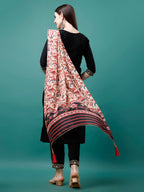 Hand Embroidered Kurta With Pant & Printed Dupatta, Multicolor - Hiral Fashion - Distacart