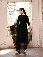 Embroidered Kurta With Pant & Organza Embroidered Dupatta Premium, Multicolor - Hiral Fashion - Distacart