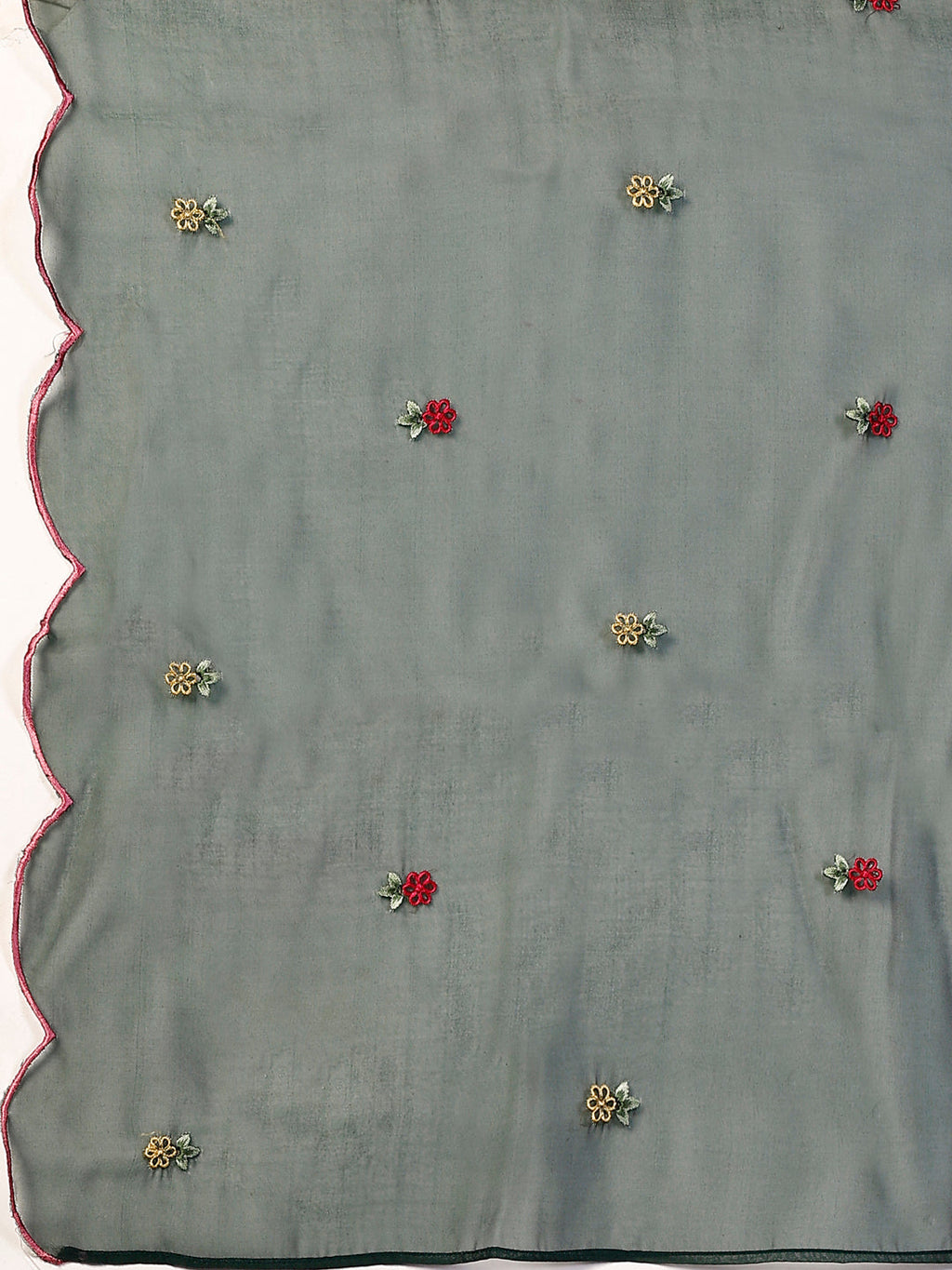 Embroidered Kurta With Pant & Organza Embroidered Dupatta Premium, Multicolor - Hiral Fashion - Distacart