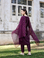 Embroidered Kurta With Pant & Organza Embroidered Dupatta Premium, Multicolor - Hiral Fashion - Distacart
