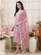 Pakistani Embroidered Kurta With Pant & Embroidered Dupatta, Multicolor - Hiral Fashion - Distacart