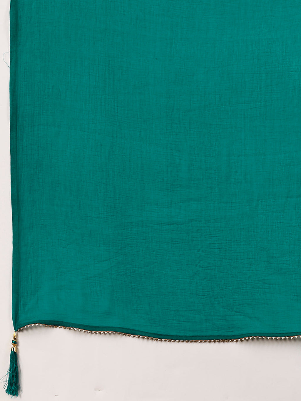 Embroidered & Floral Printed Kurta With Pant & Dupatta, Teal - Hiral Fashion