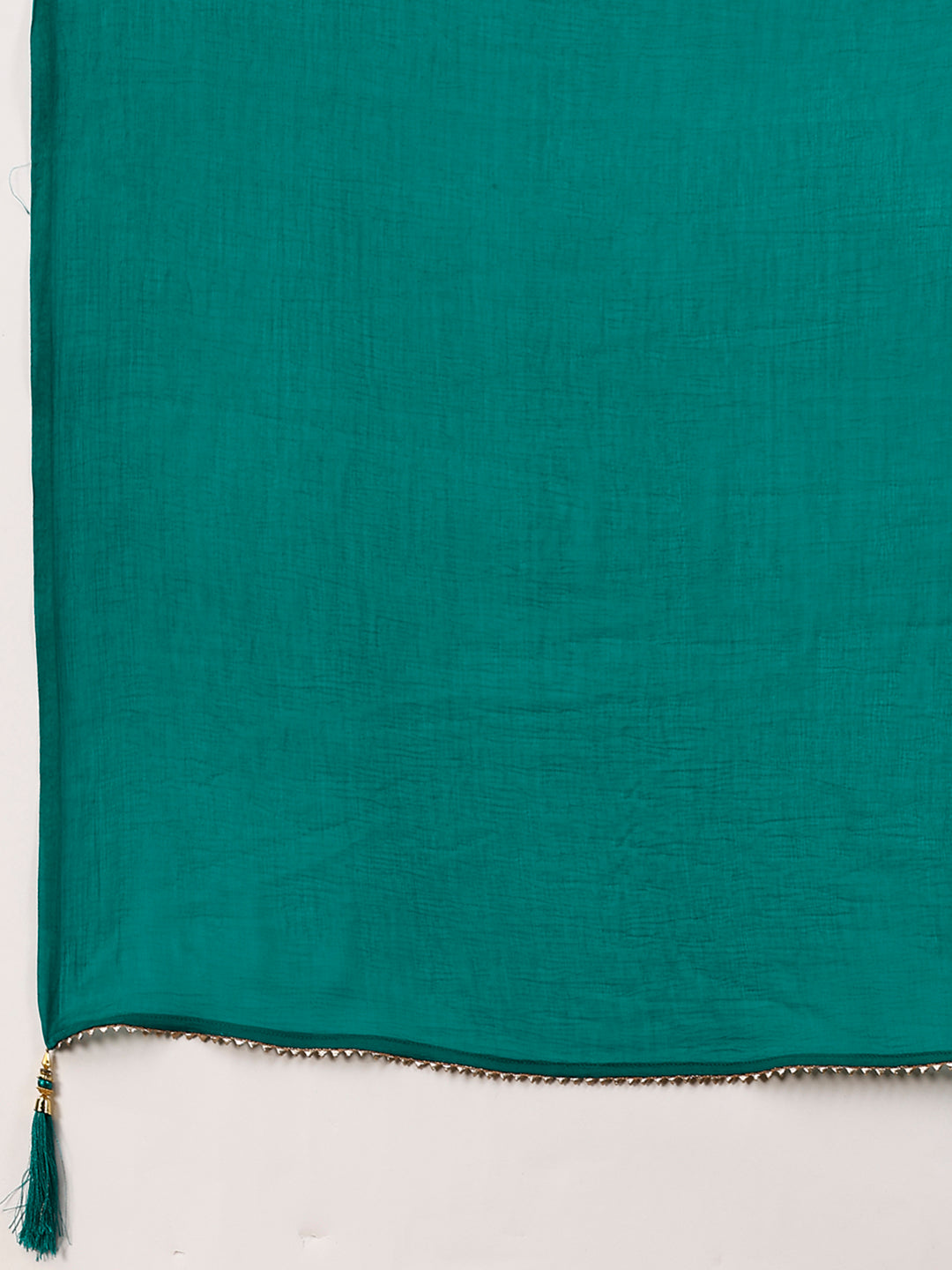 Embroidered & Floral Printed Kurta With Pant & Dupatta, Teal - Hiral Fashion