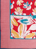 Floral Printed Cotton Kurta With Pant & Dupatta, Pink - Hiral Fashion