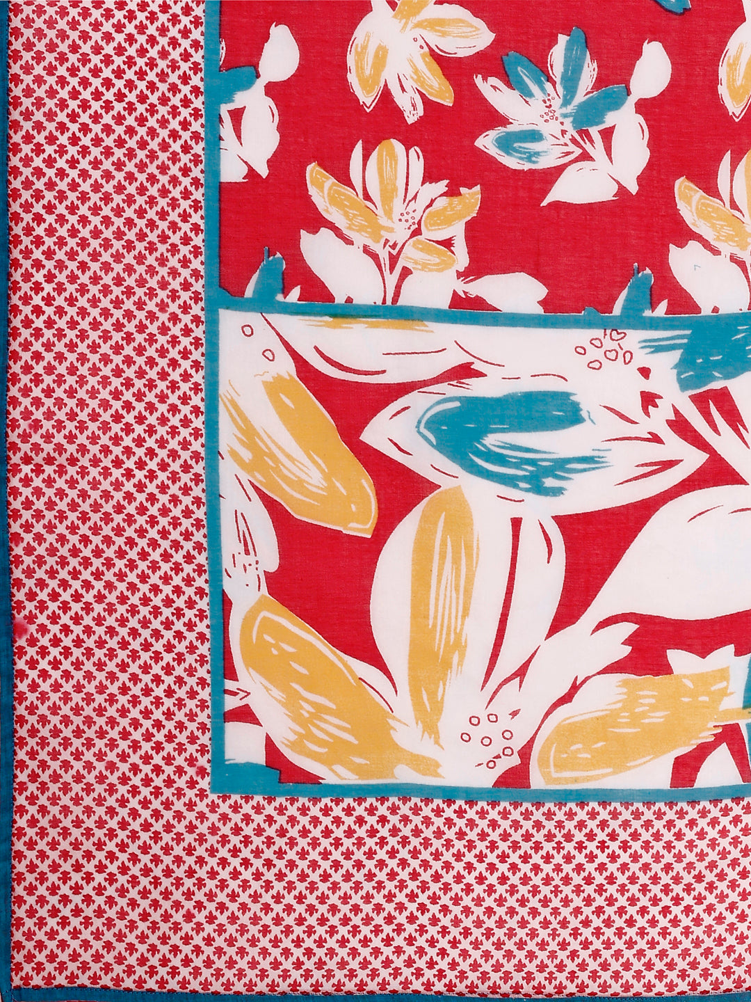 Floral Printed Cotton Kurta With Pant & Dupatta, Pink - Hiral Fashion