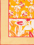 Floral Printed Cotton Kurta With Pant & Dupatta, Yellow - Hiral Fashion - Distacart