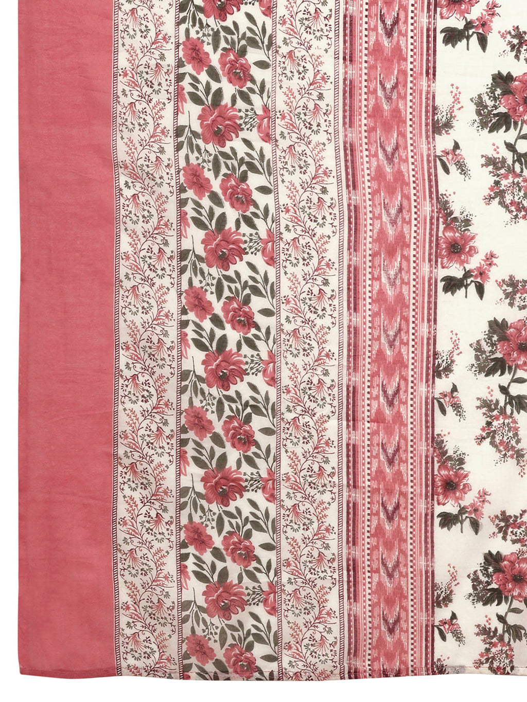 Floral Printed Anarkali Kurta With Pant & Dupatta Luxury Premium, Pink - Hiral Fashion - Distacart