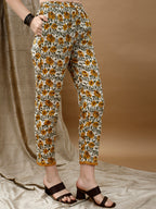 Floral Printed Anarkali Kurta With Pant & Dupatta Luxury Premium, Multicolor - Hiral Fashion - Distacart