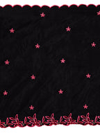 Pakistani Flared Embroidered Kurta With Embroidered Pallazo With Embroidered Dupatta, Black - Hiral Fashion