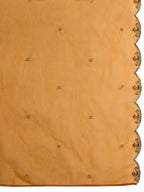 Embroidered & Bandhani Printed Flared Kurta With Pant & Printed Dupatta, Mustard - Hiral Fashion - Distacart