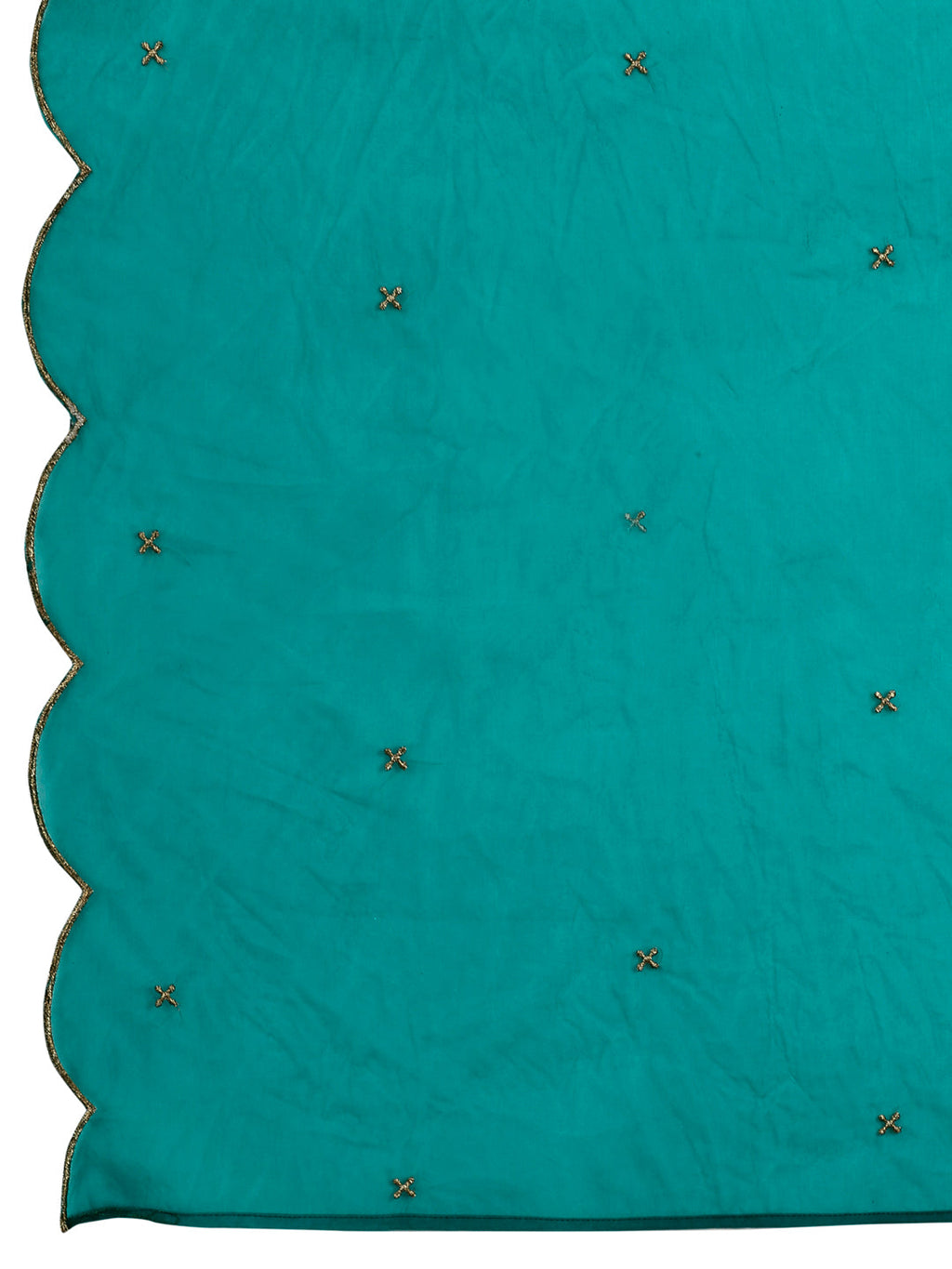 Embroidered & Bandhani Printed Flared Kurta With Pant & Printed Dupatta, Green - Hiral Fashion - Distacart