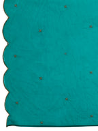 Embroidered & Bandhani Printed Flared Kurta With Pant & Printed Dupatta, Green - Hiral Fashion - Distacart