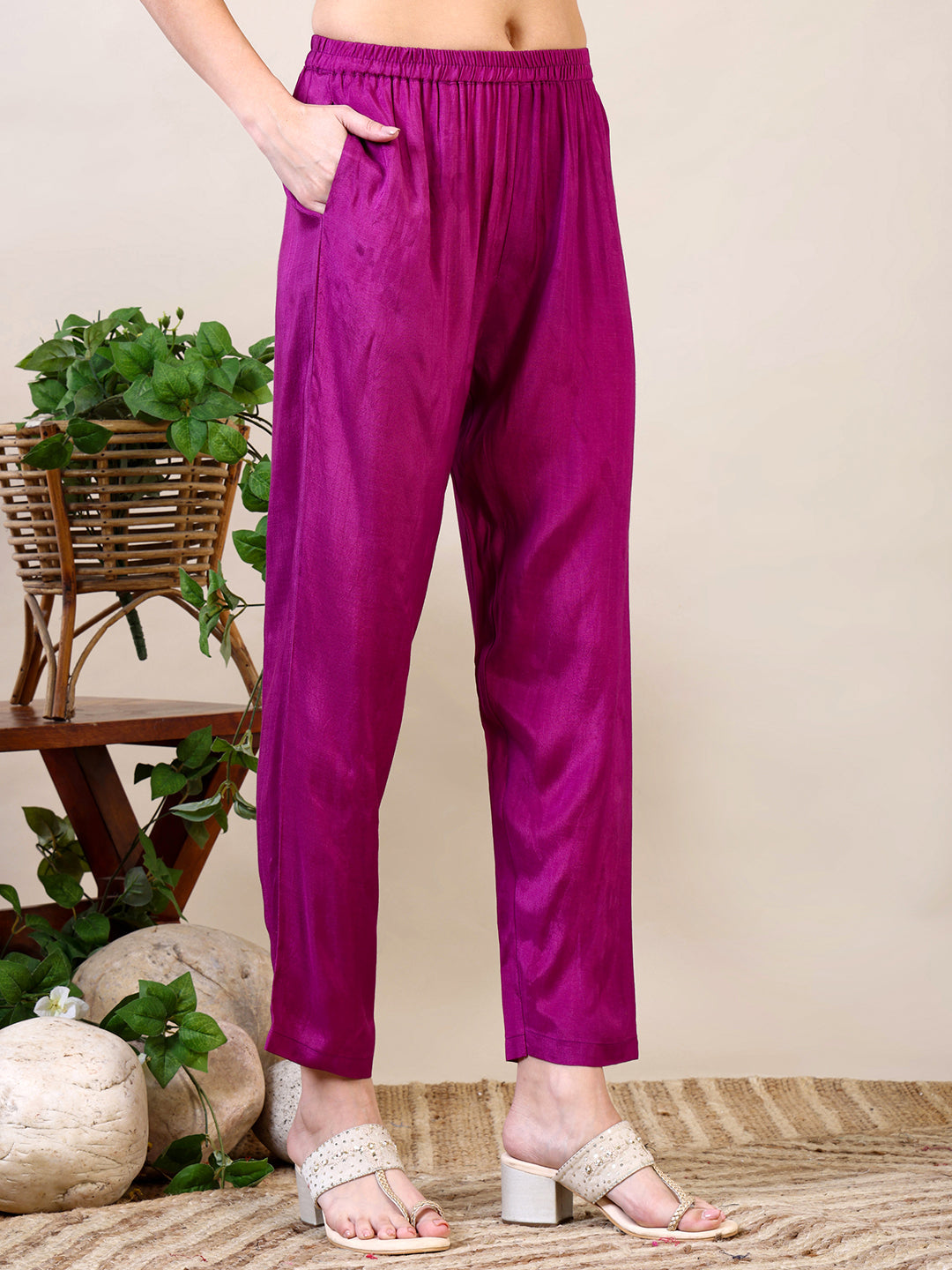Leheriya Printed & Applique Embroidered Kurta With Pant & Dupatta, Pink - Hiral Fashion - Distacart